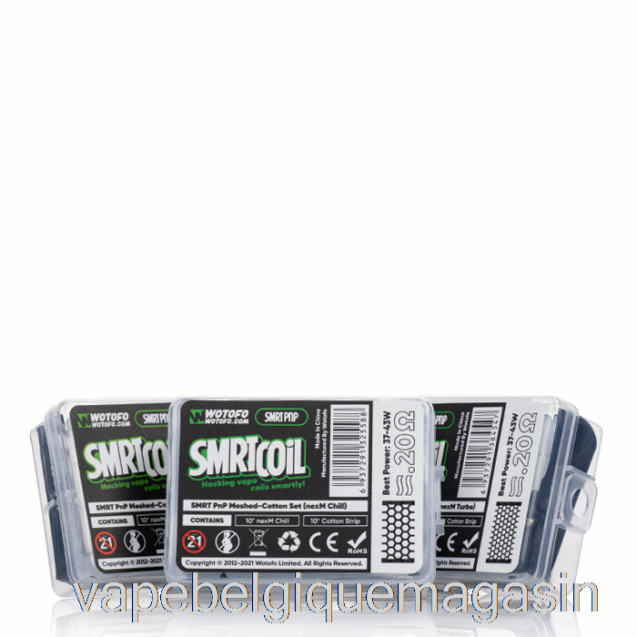 Vape Belgique Wotofo Smrt Ensemble De Coton [ensemble De Coton] Maille 0,4ohm Tr/min